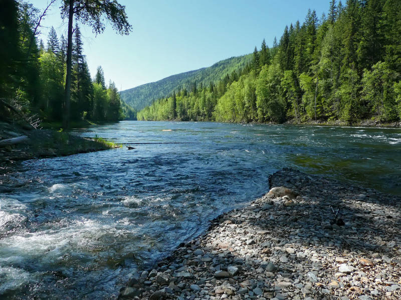 Mündung des Grouse Creek in den Clearwater River